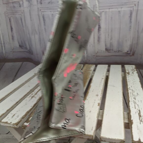 Bella Italia tote purse summer carry beach silver - Picture 3 of 6